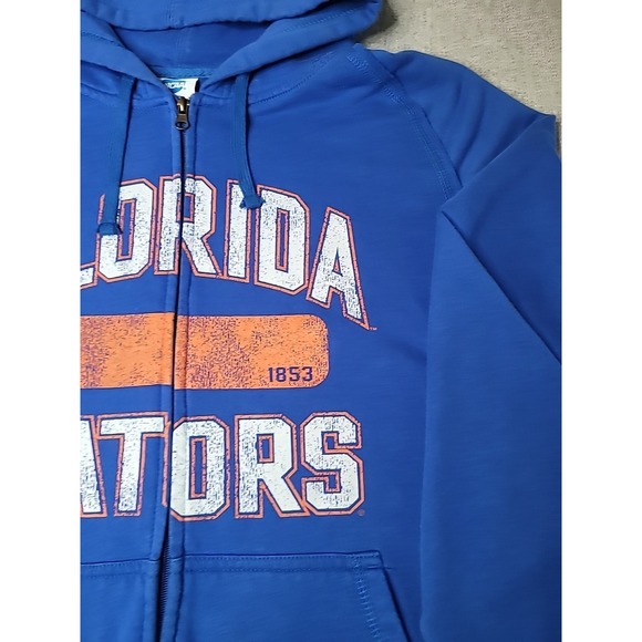 NCAA UF Florida Gators Hoodie Full Zip Sweatshirt Mens XL Blue Orange Y2K - Picture 4 of 10